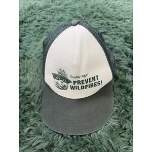 American Needle Smokey Bear Trucker Hat Adjustable Mesh Green Off-White Prevent